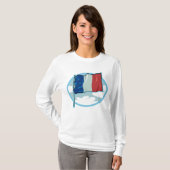French Flag Tricolour Blue White Red France T-shirt (Voorkant volledig)