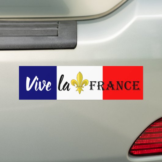 French flag Vive Le France Bumpersticker (Op auto)