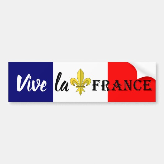 French flag Vive Le France Bumpersticker (Voorkant)