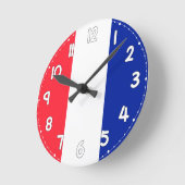 French Flag Wall Clock - Flag of France Ronde Klok (Hoek)