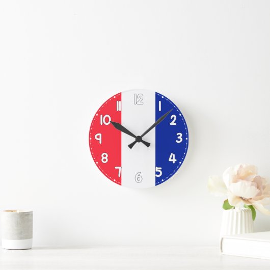French Flag Wall Clock - Flag of France Ronde Klok (Huis)