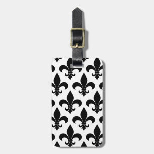 French Fleur de lis Pattern Classic Bagagelabel