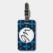 French Fleur de lis Pattern Classic Bagagelabel (Voorkant verticaal)