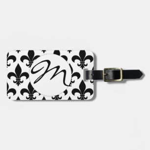 French Fleur de lis Pattern Classic Bagagelabel