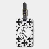 French Fleur de lis Pattern Classic Bagagelabel (Voorkant verticaal)