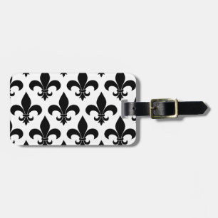 French Fleur de lis Pattern Classic Bagagelabel