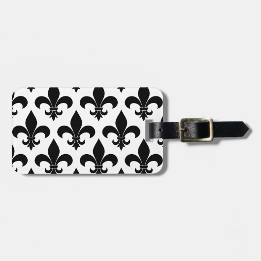 French Fleur de lis Pattern Classic Bagagelabel (Voorkant horizontaal)