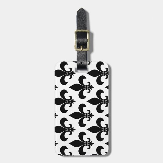 French Fleur de lis Pattern Classic Bagagelabel (Voorkant verticaal)