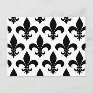 French Fleur de lis Pattern Classic Briefkaart