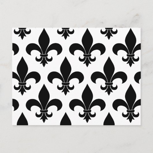French Fleur de lis Pattern Classic Briefkaart (Voorkant)