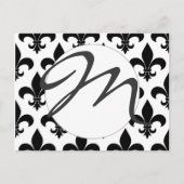 French Fleur de lis Pattern Classic Briefkaart (Voorkant)
