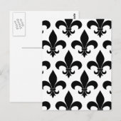 French Fleur de lis Pattern Classic Briefkaart (Voorkant / Achterkant)