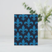 French Fleur de lis Pattern Classic Briefkaart (Staand voorkant)