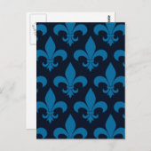 French Fleur de lis Pattern Classic Briefkaart (Voorkant / Achterkant)