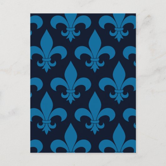 French Fleur de lis Pattern Classic Briefkaart (Voorkant)