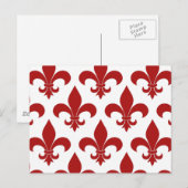 French Fleur de lis Pattern Classic Briefkaart (Voorkant / Achterkant)
