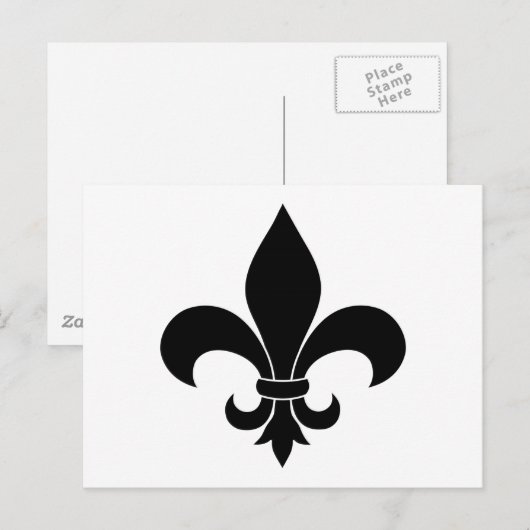 French Fleur de lis Pattern Classic Briefkaart (Voorkant / Achterkant)