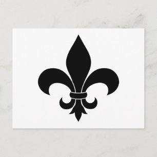 French Fleur de lis Pattern Classic Briefkaart