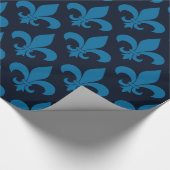 French Fleur de lis Pattern Classic Cadeaupapier (Hoek)