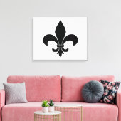 French Fleur de lis Pattern Classic Canvas Afdruk (Insitu (Woonkamer))