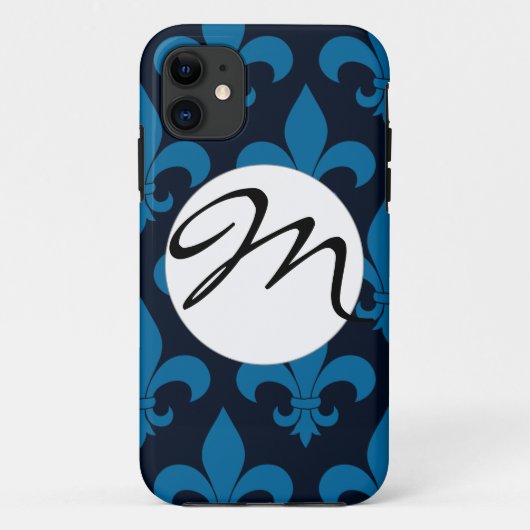 French Fleur de lis Pattern Classic Case-Mate iPhone Case (Achterkant)