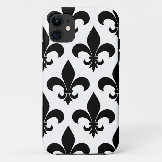 French Fleur de lis Pattern Classic Case-Mate iPhone Case (Achterkant)