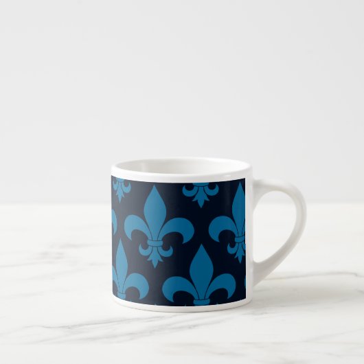 French Fleur de lis Pattern Classic Espresso Kop (Rechts)