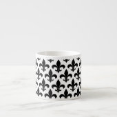 French Fleur de lis Pattern Classic Espresso Kop (Voorkant)