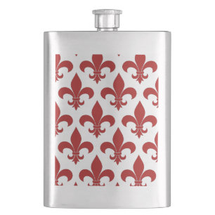 French Fleur de lis Pattern Classic Heupfles