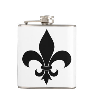 French Fleur de lis Pattern Classic Heupfles