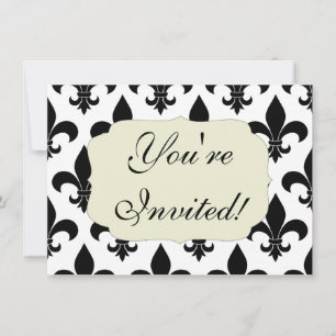 French Fleur de lis Pattern Classic Kaart
