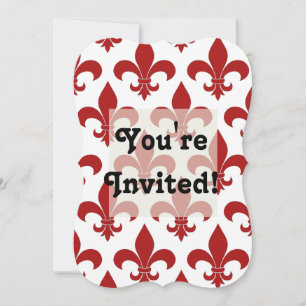 French Fleur de lis Pattern Classic Kaart