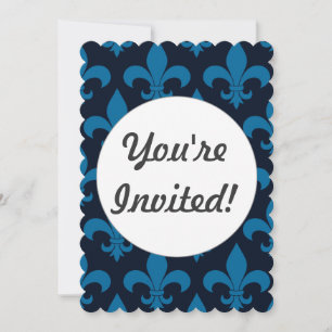 French Fleur de lis Pattern Classic Kaart
