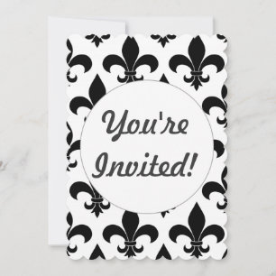 French Fleur de lis Pattern Classic Kaart
