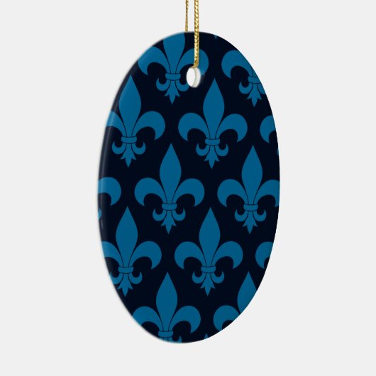 French Fleur de lis Pattern Classic Keramisch Ornament (Rechts)