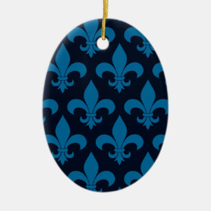 French Fleur de lis Pattern Classic Keramisch Ornament