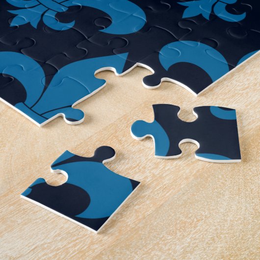 French Fleur de lis Pattern Classic Legpuzzel (Zijkant)