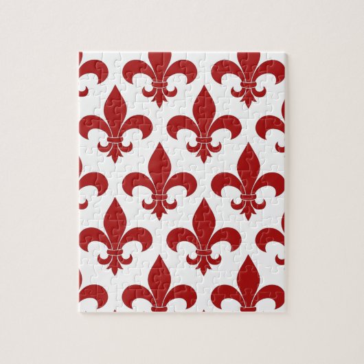 French Fleur de lis Pattern Classic Legpuzzel (Verticaal)