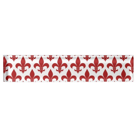 French Fleur de lis Pattern Classic Naambordje (Voorkant)