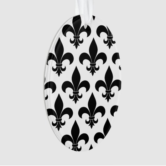 French Fleur de lis Pattern Classic Ornament (voorkant)