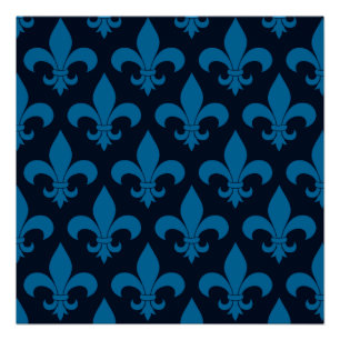 French Fleur de lis Pattern Classic Perfect Poster