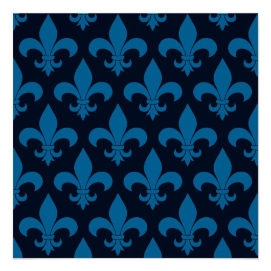 French Fleur de lis Pattern Classic Perfect Poster (Voorkant)