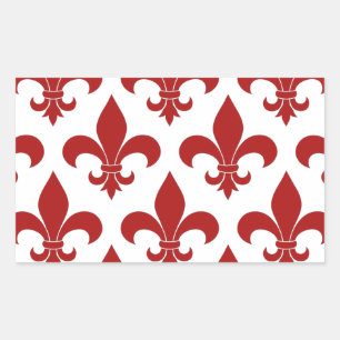 French Fleur de lis Pattern Classic Rechthoekige Sticker