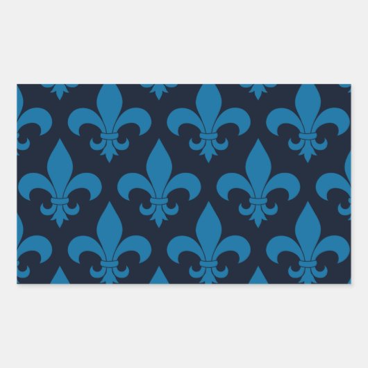French Fleur de lis Pattern Classic Rechthoekige Sticker (Voorkant)