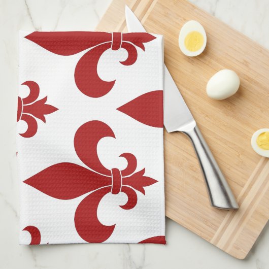 French Fleur de lis Pattern Classic Theedoek (Quarter Fold)