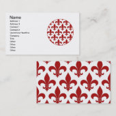 French Fleur de lis Pattern Classic Visitekaartje (Voorkant / Achterkant)