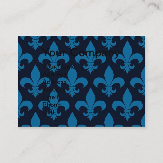 French Fleur de lis Pattern Classic Visitekaartje (Voorkant)