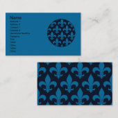 French Fleur de lis Pattern Classic Visitekaartje (Voorkant / Achterkant)