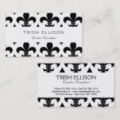 French Fleur de lis Pattern Classic Visitekaartje (Voorkant / Achterkant)