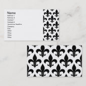 French Fleur de lis Pattern Classic Visitekaartje (Voorkant / Achterkant)